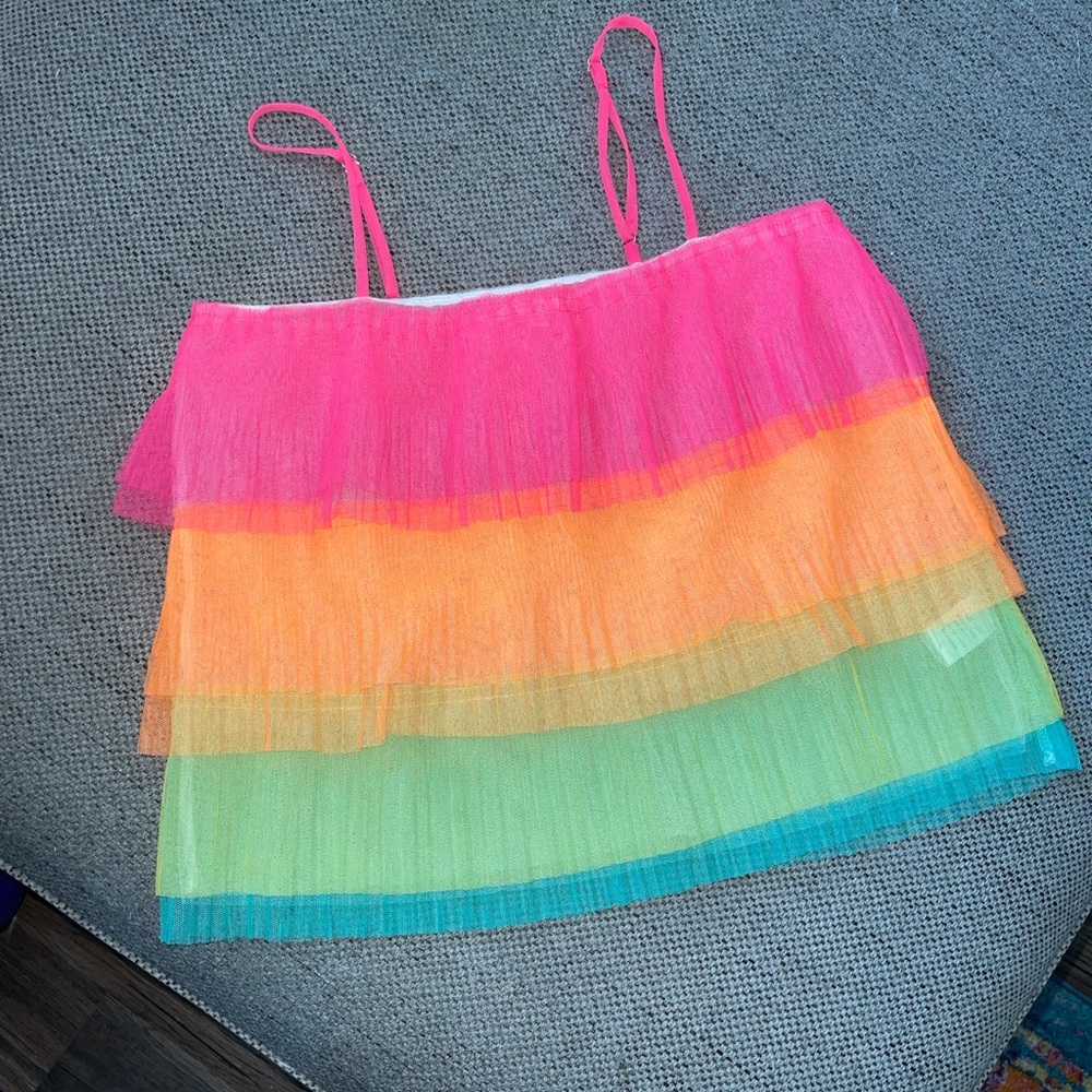 Pretty Bright Layered Tulle Top